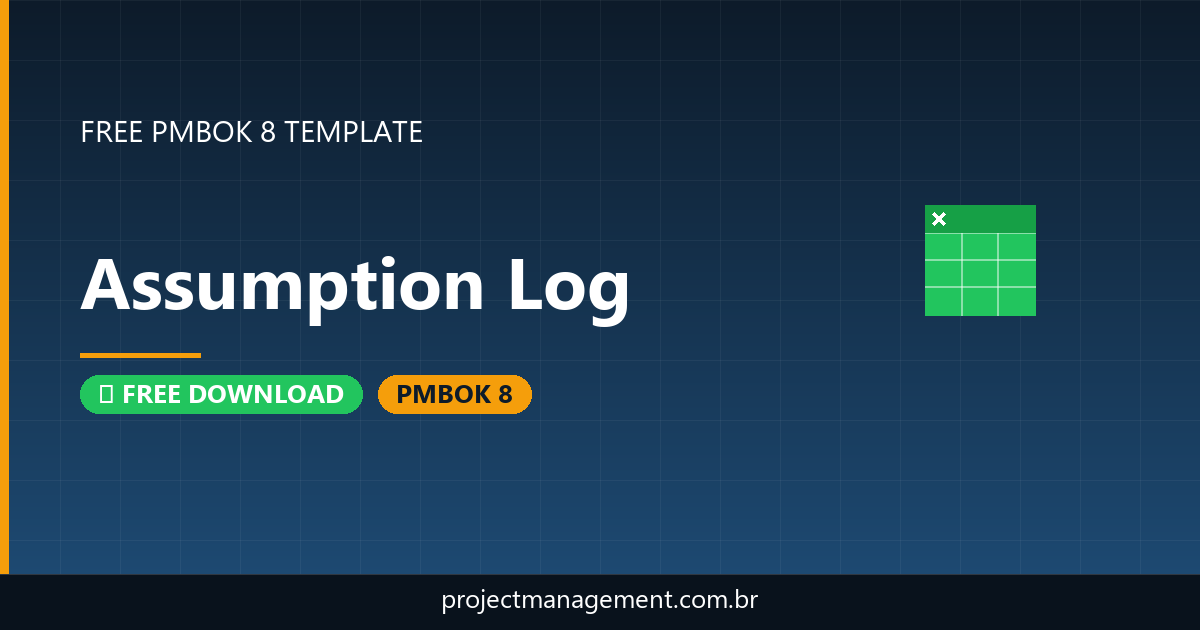 Assumption Log Template — Free Download PMBOK 8