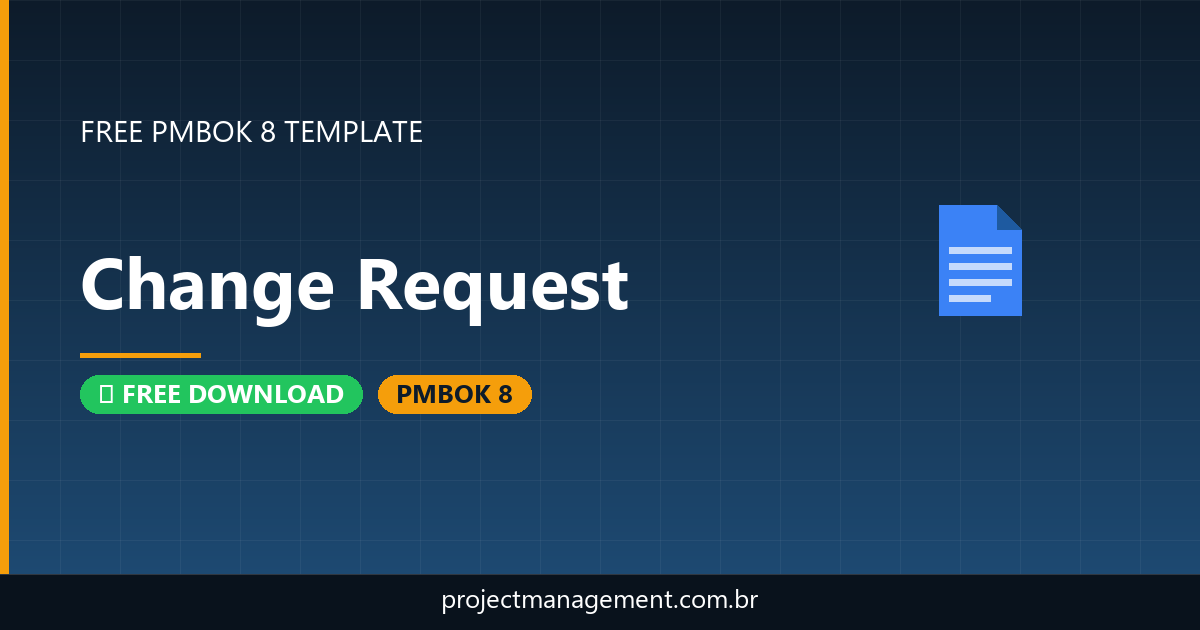 Change Request Template — Free Download PMBOK 8