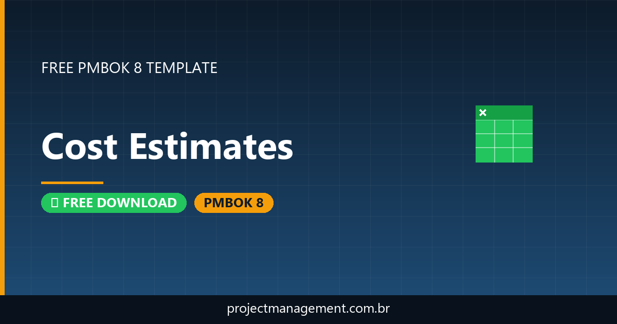 Cost Estimates Template - Free Download PMBOK 8