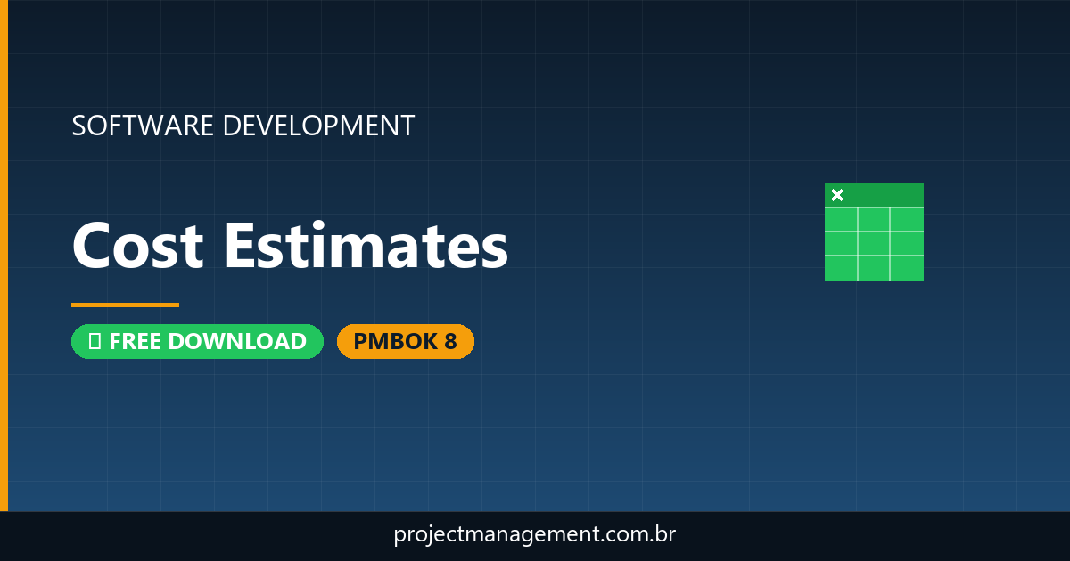 Cost Estimates Software Development Project — PMBOK 8 Example