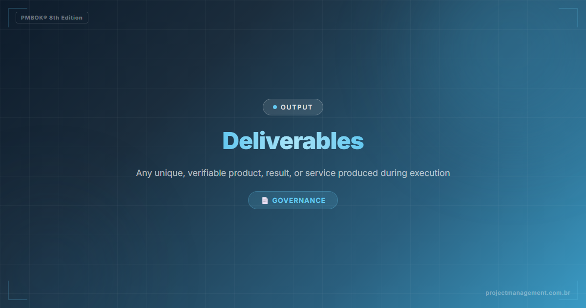 Deliverables PMBOK 8