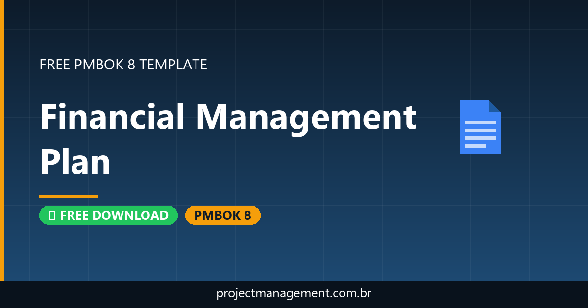 Financial Management Plan Template — Free Download PMBOK 8
