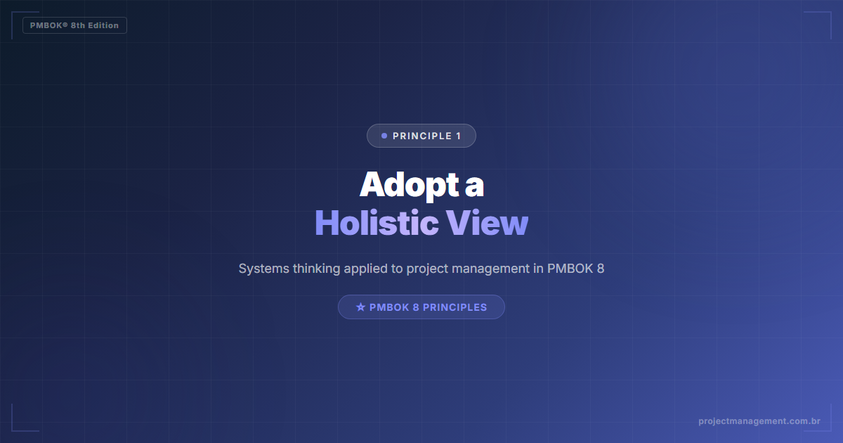 holistic view - Holistic View: PMBOK 8 Principle 1 Step-by-Step Guide