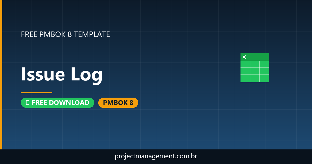 Issue Log Template - Free Download PMBOK 8