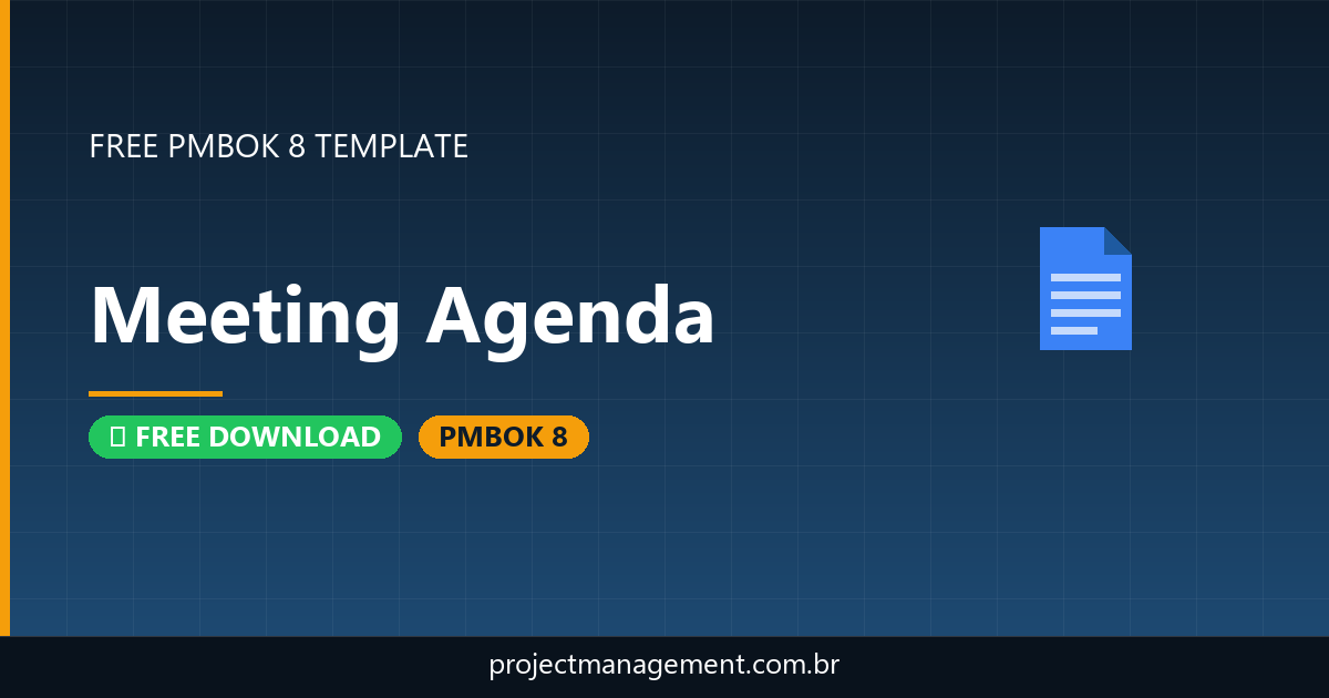 Meeting Agenda Template — Free Download PMBOK 8