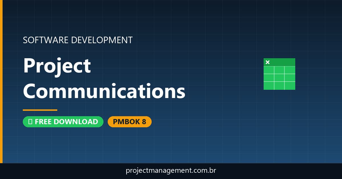 Project Communications Software Development Project — PMBOK 8 Example