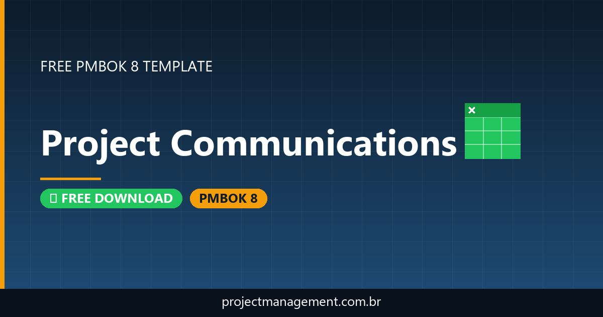 Project Communications Template - Free Download PMBOK 8