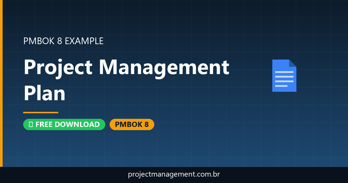 Project Management Plan Example — Website Launch Project — PMBOK 8 Example
