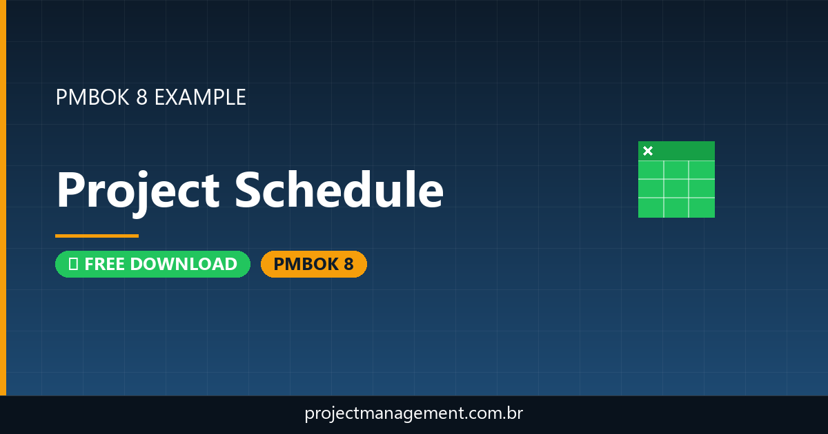 Project Schedule Example — Website Launch Project — PMBOK 8 Example
