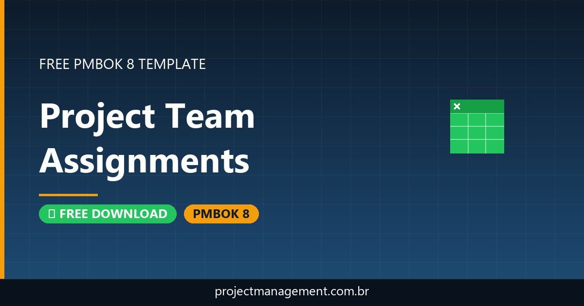 Project Team Assignments Template — Free Download PMBOK 8