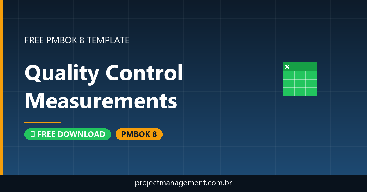 Quality Control Measurements Template — Free Download PMBOK 8