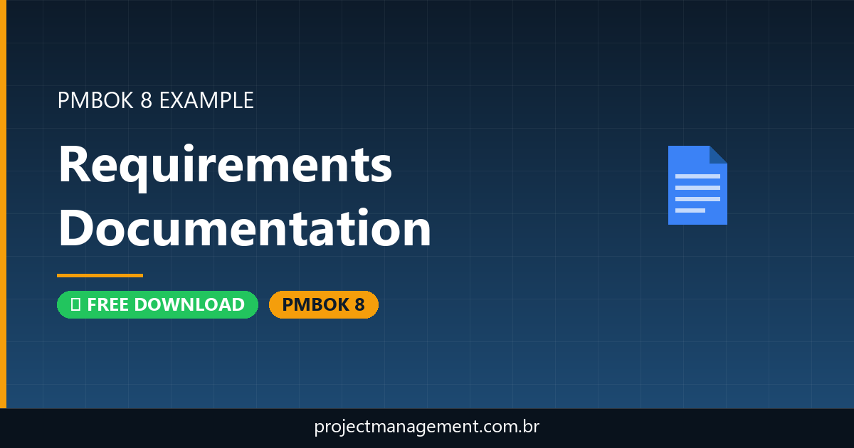Requirements Documentation Example — Website Launch Project — PMBOK 8 Example