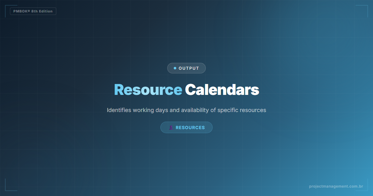 Resource Calendars PMBOK 8