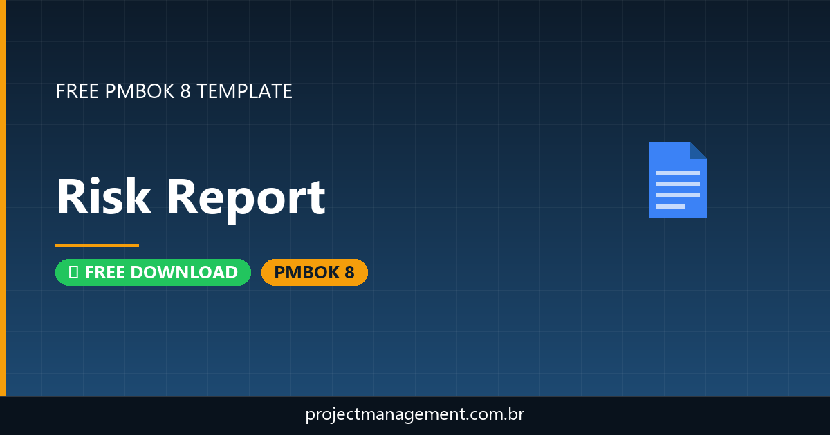 Risk Report Template — Free Download PMBOK 8