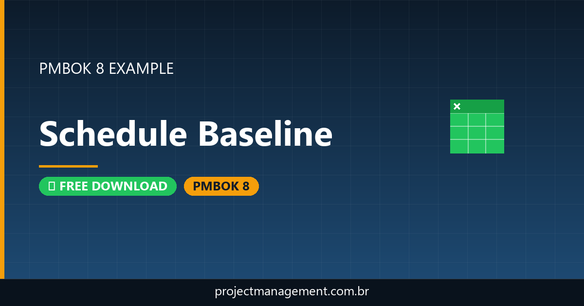 Schedule Baseline Example — Website Launch Project — PMBOK 8 Example