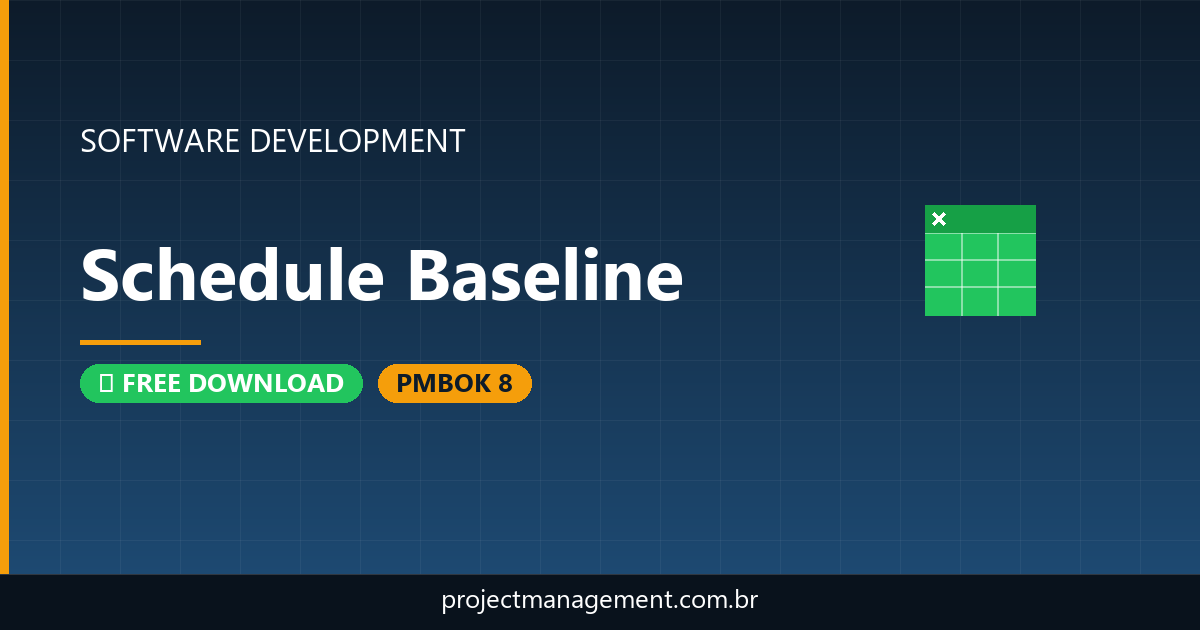 Schedule Baseline Software Development Project — PMBOK 8 Example