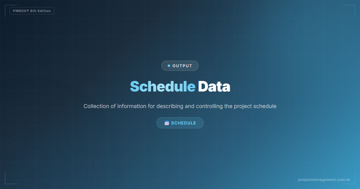 Schedule Data PMBOK 8