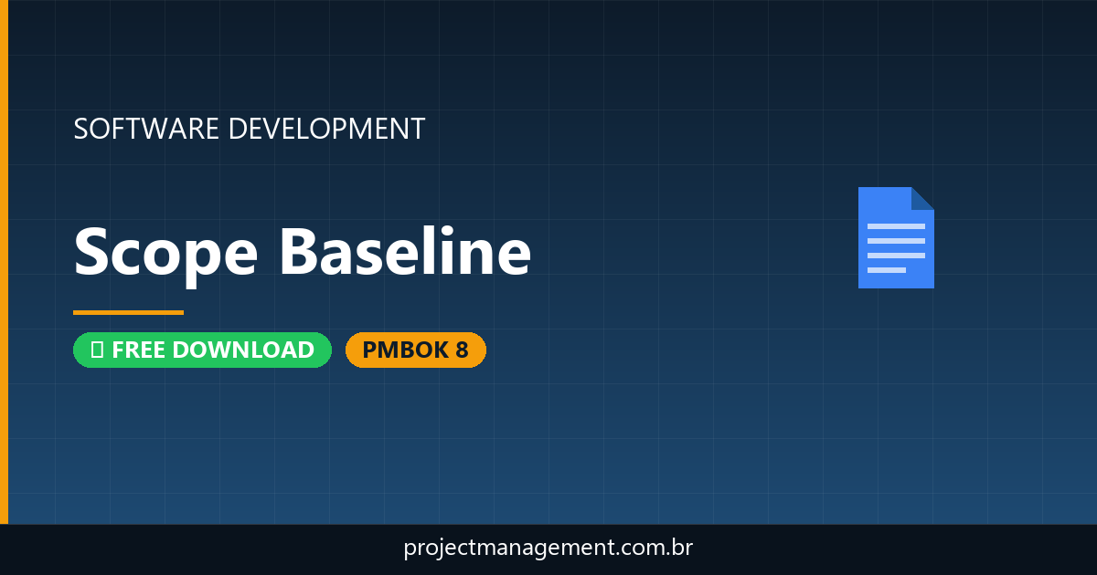 Scope Baseline Software Development Project — PMBOK 8 Example
