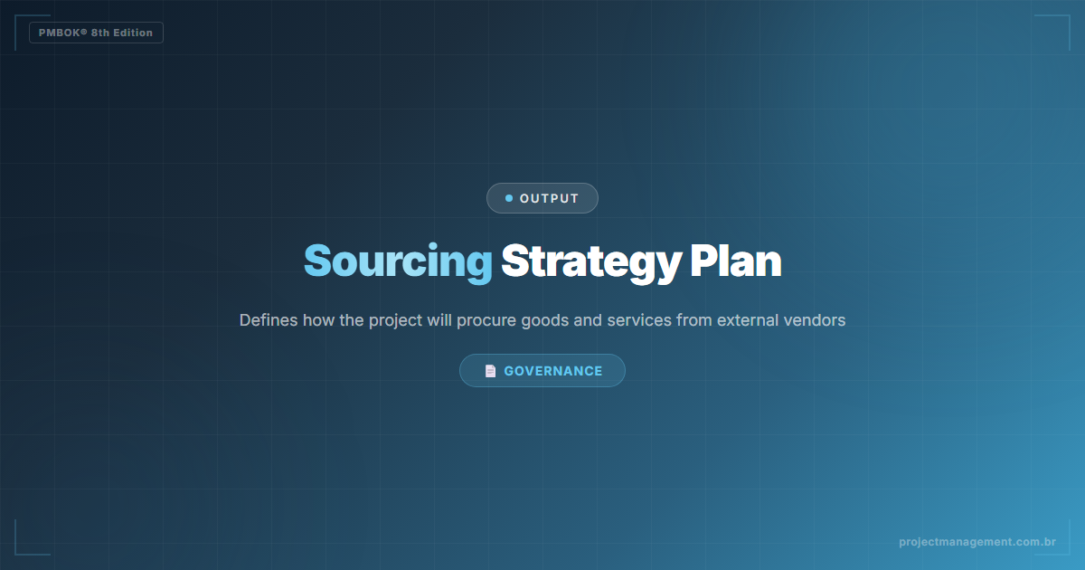 Sourcing Strategy Plan PMBOK 8
