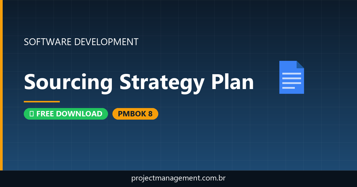Sourcing Strategy Plan Software Development Project — PMBOK 8 Example