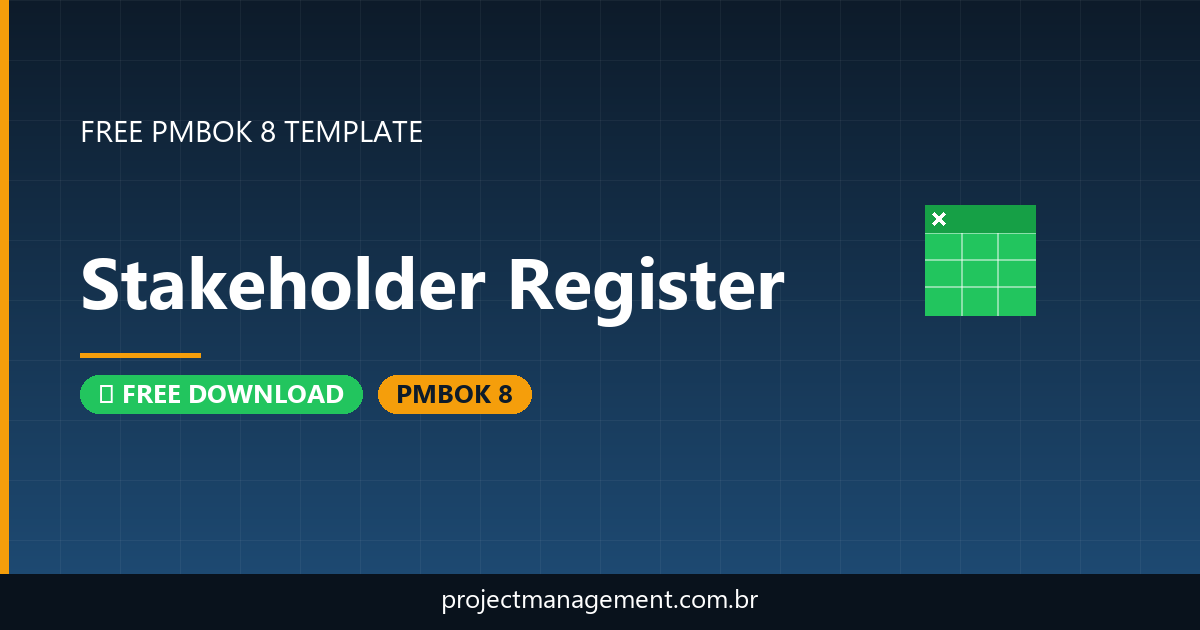 Stakeholder Register Template - Free Download PMBOK 8