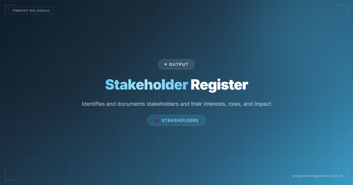 Stakeholder Register PMBOK 8