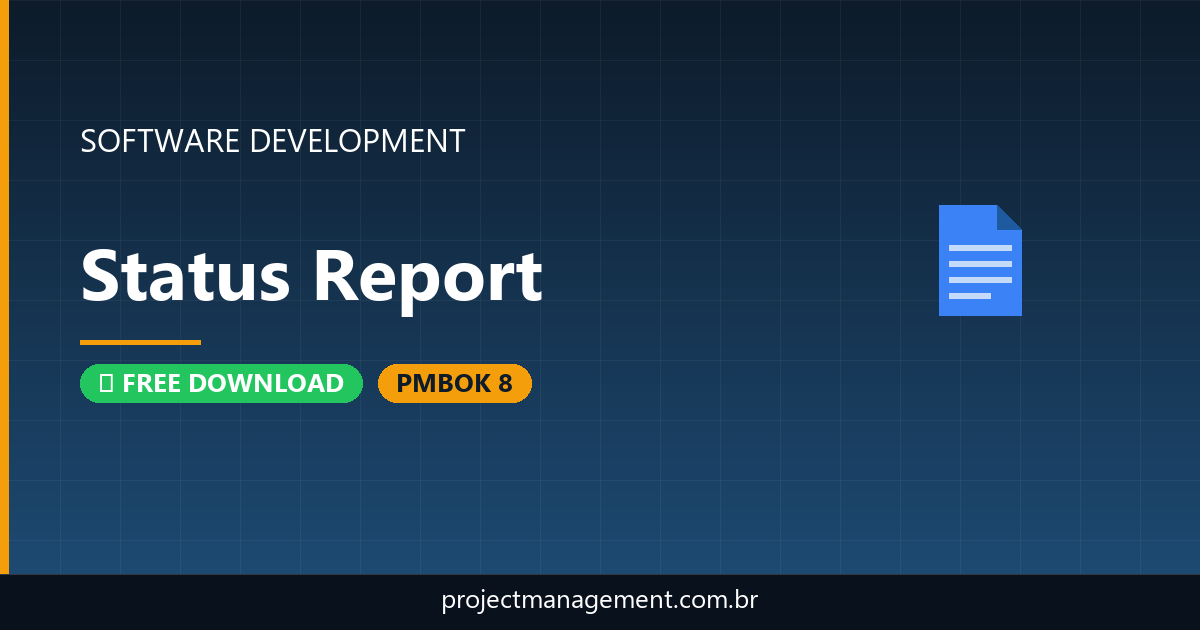 Status Report Software Development Project — PMBOK 8 Example