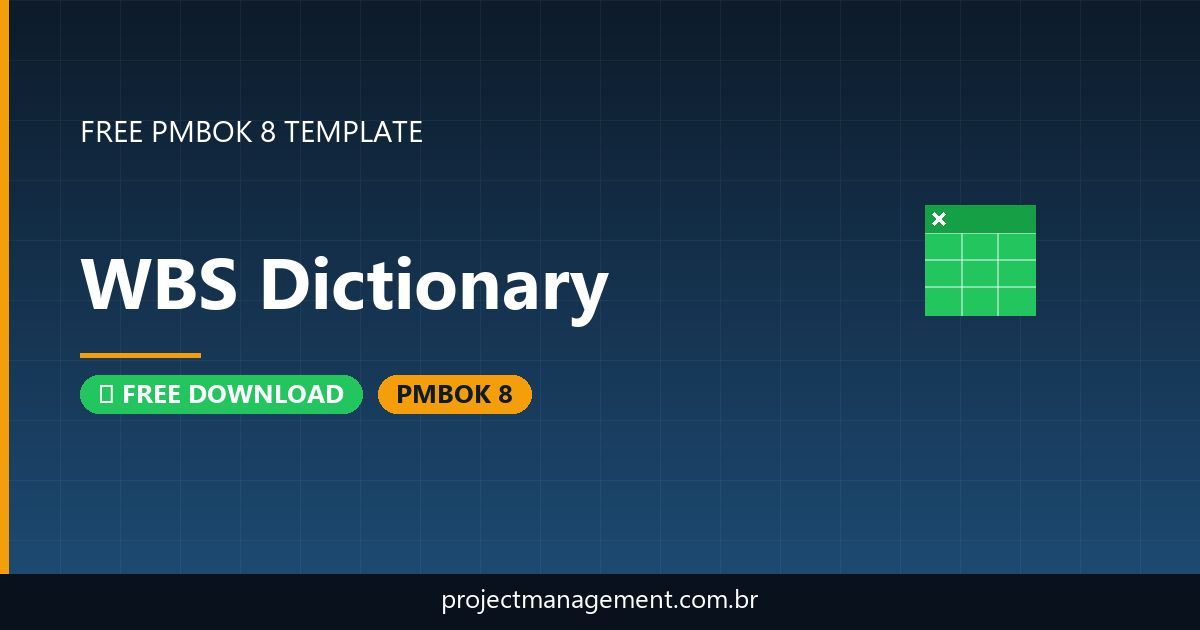 WBS Dictionary Template - Free Download PMBOK 8