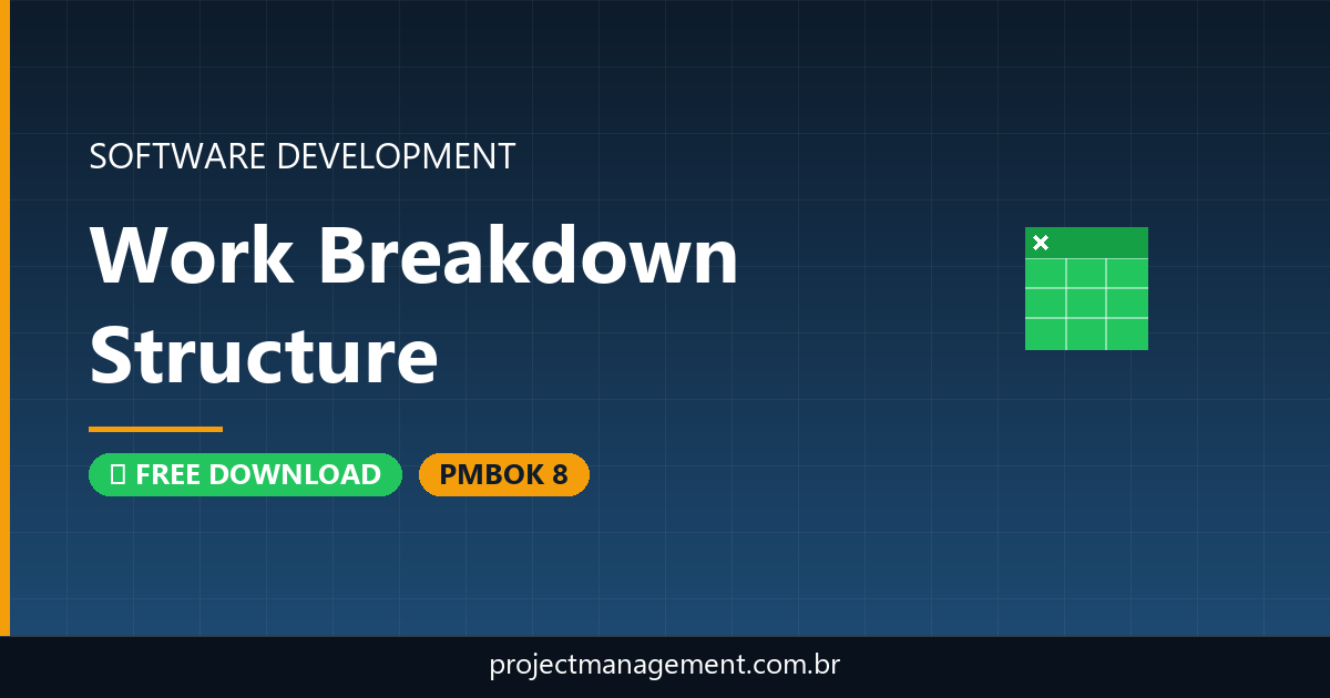 Work Breakdown Structure Software Development Project — PMBOK 8 Example