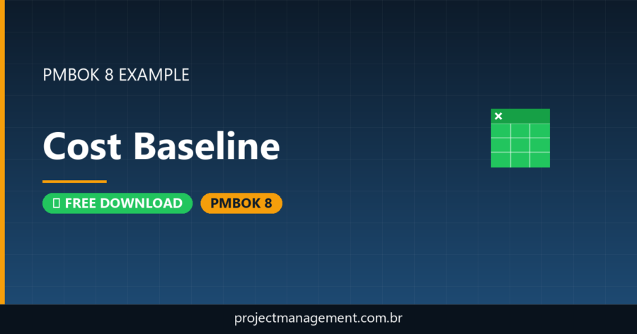 Cost Baseline Example — Website Launch Project