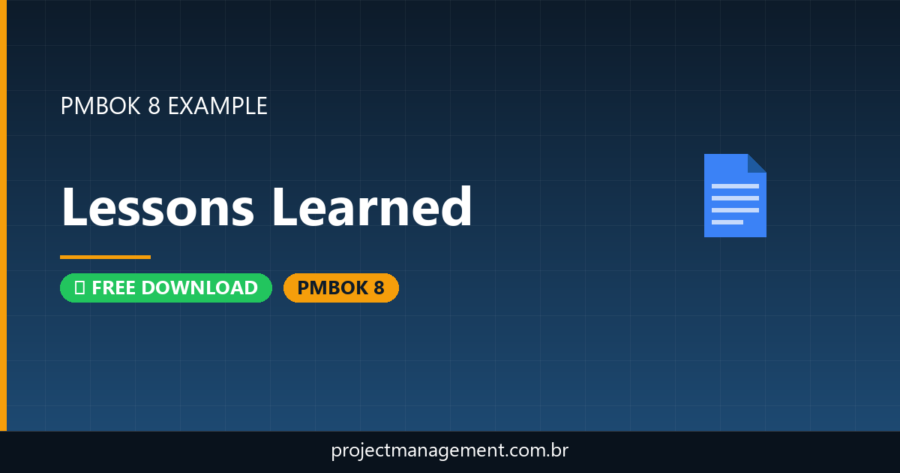 Lessons Learned Example — Website Launch Project