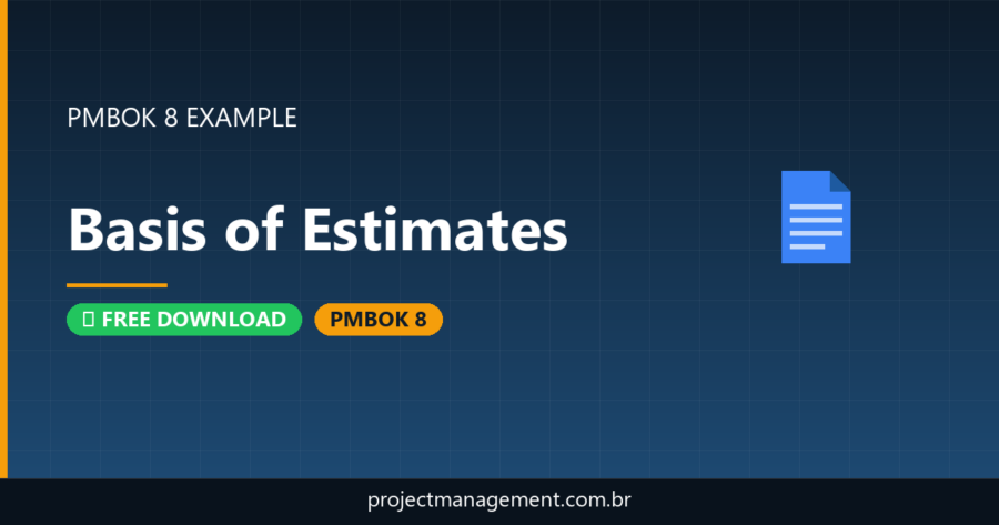 Basis of Estimates Example — Website Launch Project