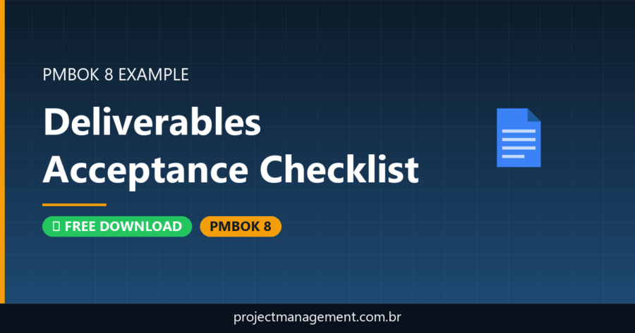 Deliverables Acceptance Checklist Example — Website Launch Project